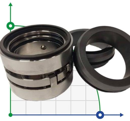 Двойное механическое уплотнение R-M010D 95, CAR/SIC/CAR/SIC, EPDM, 304