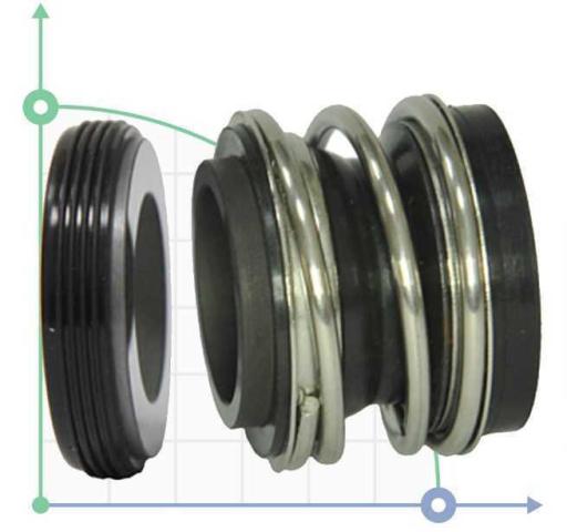 Торцевое механическое уплотнение R-MG1S20 18, CAR/SIC, EPDM, 304, G50