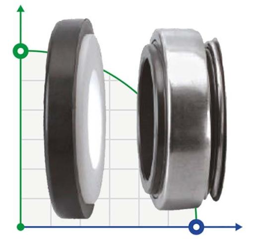 Сальник (торцевое уплотнение) R-BT-AR 14, L, CAR/CER, VITON, 304