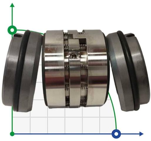 Двойное торцевое уплотнение R-M010D 48, CAR/SIC/CAR/SIC, EPDM, 304