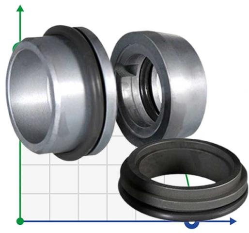 Уплотнение вала насоса Grundfos Sarlin R-706SSO 16, SIC/SIC/SIC/SIC, VITON